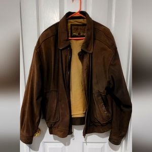LEATHER BOMBER JACKET